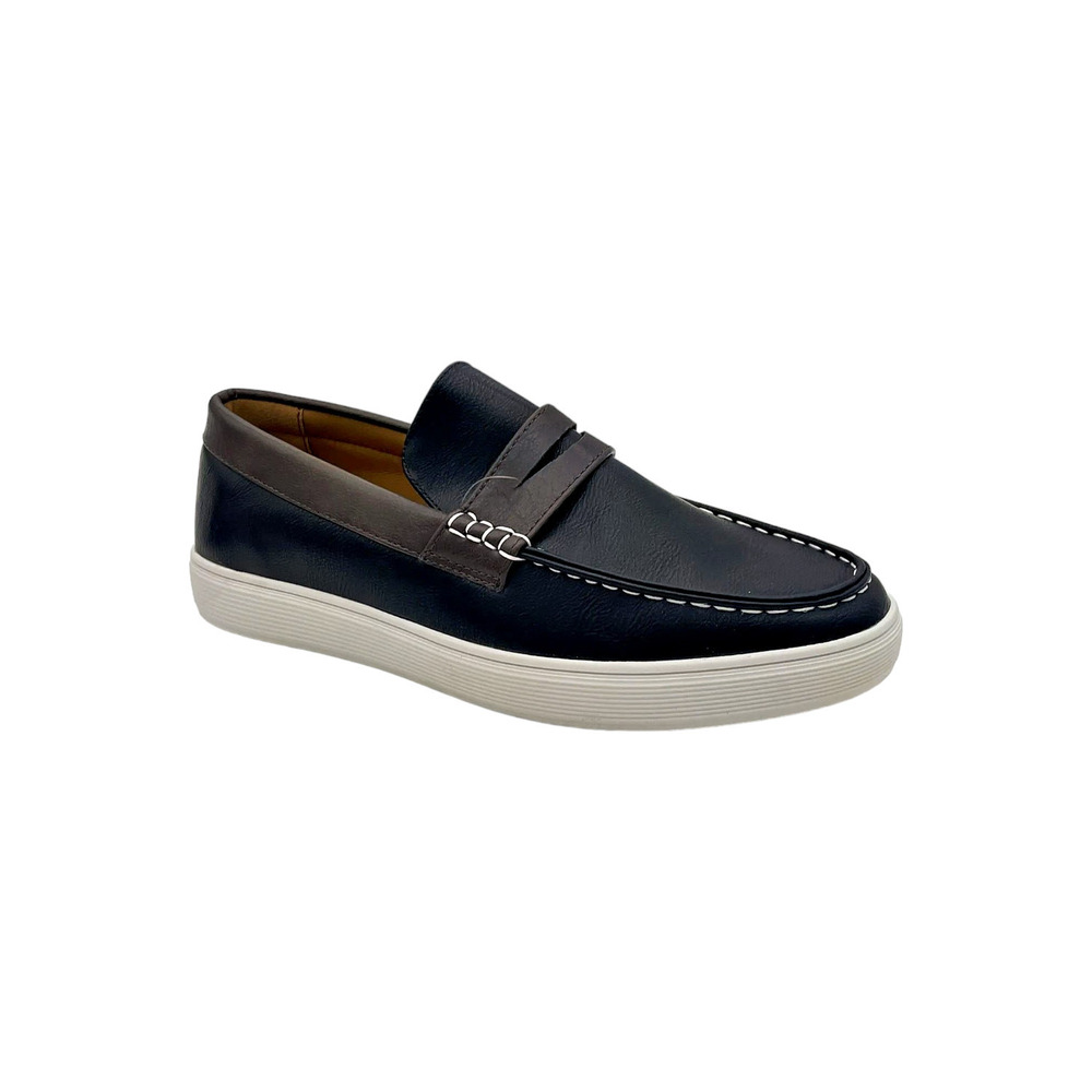 Aston Marc Mens Boat Shoes Black - Medium